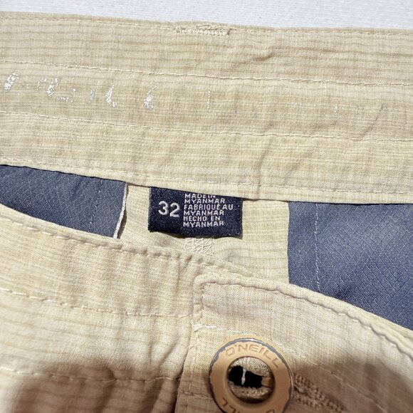 O'neill Men's Shorts 32 Tan Embroidered Stretch - Picture 7 of 8
